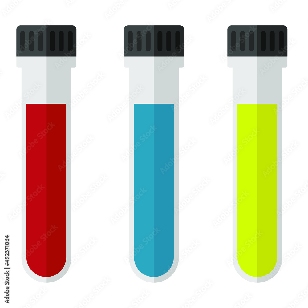 Glass Blood Collection Tube - Illustration as EPS 10 File Test tube with blood flat icon isolated on background. Vector illustration Tube with blood vector flat material design colored object. Isolate Glass Blood Collection Tube - Illustration as EPS 10 File Test tube with blood flat icon isolated on background. Vector illustration Tube with blood vector flat material design colored object. Isolate