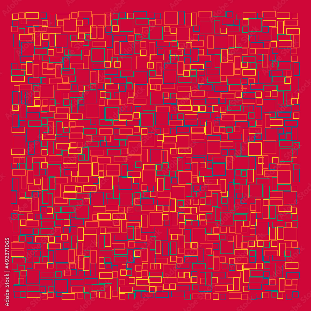 Obraz premium Offset Quads generative art background art illustration