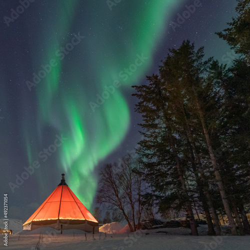 Northern lights and Lavvo