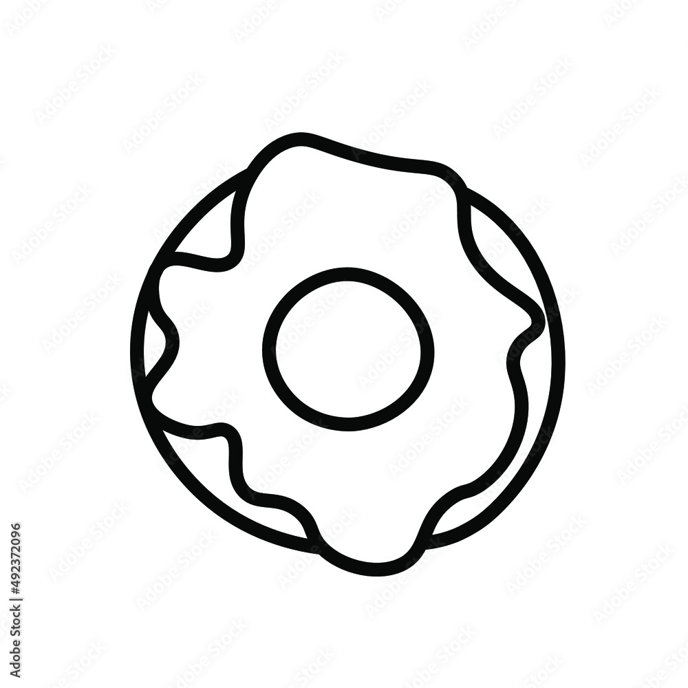 Sweet donut logo Simple food icon in trendy line style Donut vector logo Contour isolated image on white background Sweet donut logo Simple food icon in trendy line style Donut vector logo Contour isolated image on white background