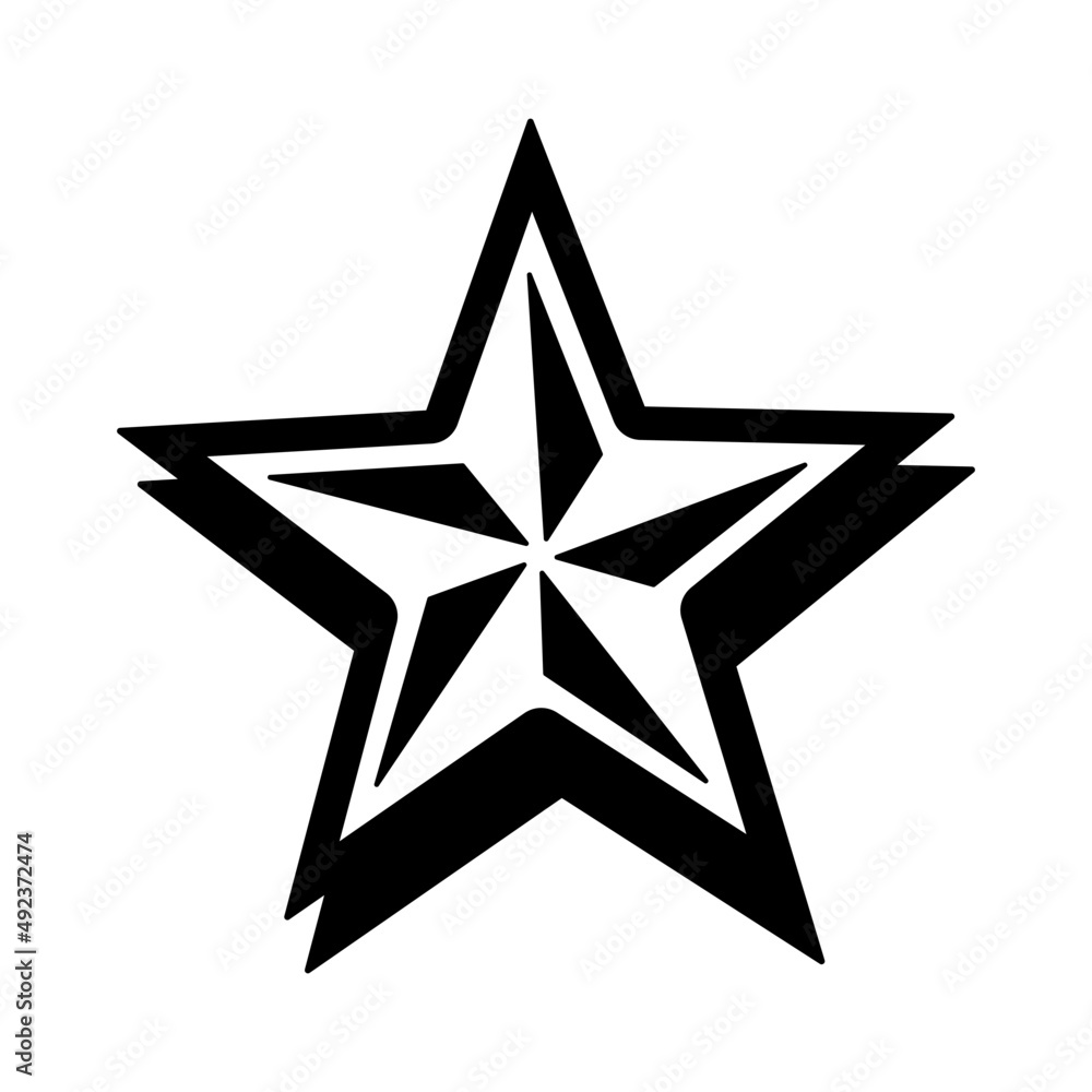 Obraz premium star on black background flat design