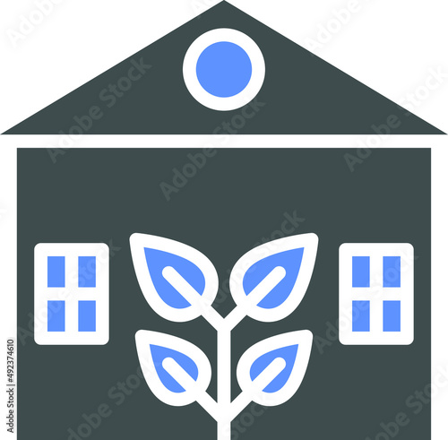 Eco House Icon Style