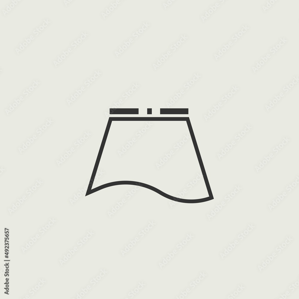 skirt vector icon illustration sign 