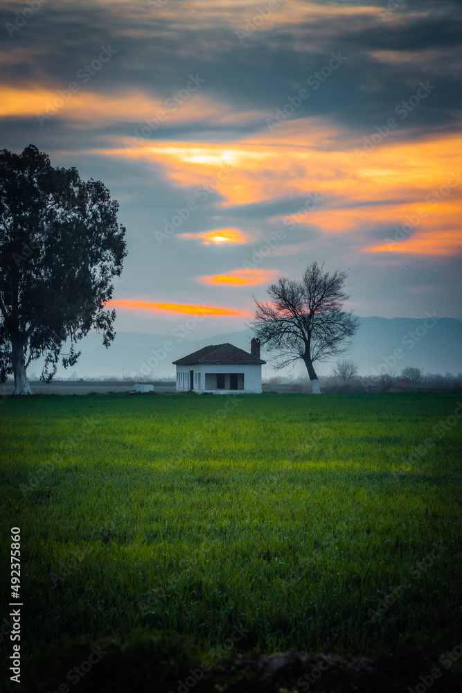 sunset in the village sunset in the village
