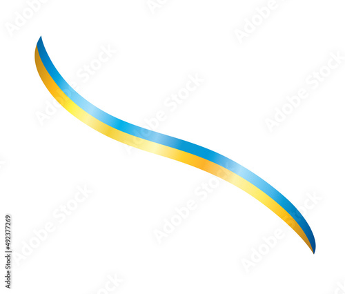 Vector drawing wavy Ukrainian flag pattern