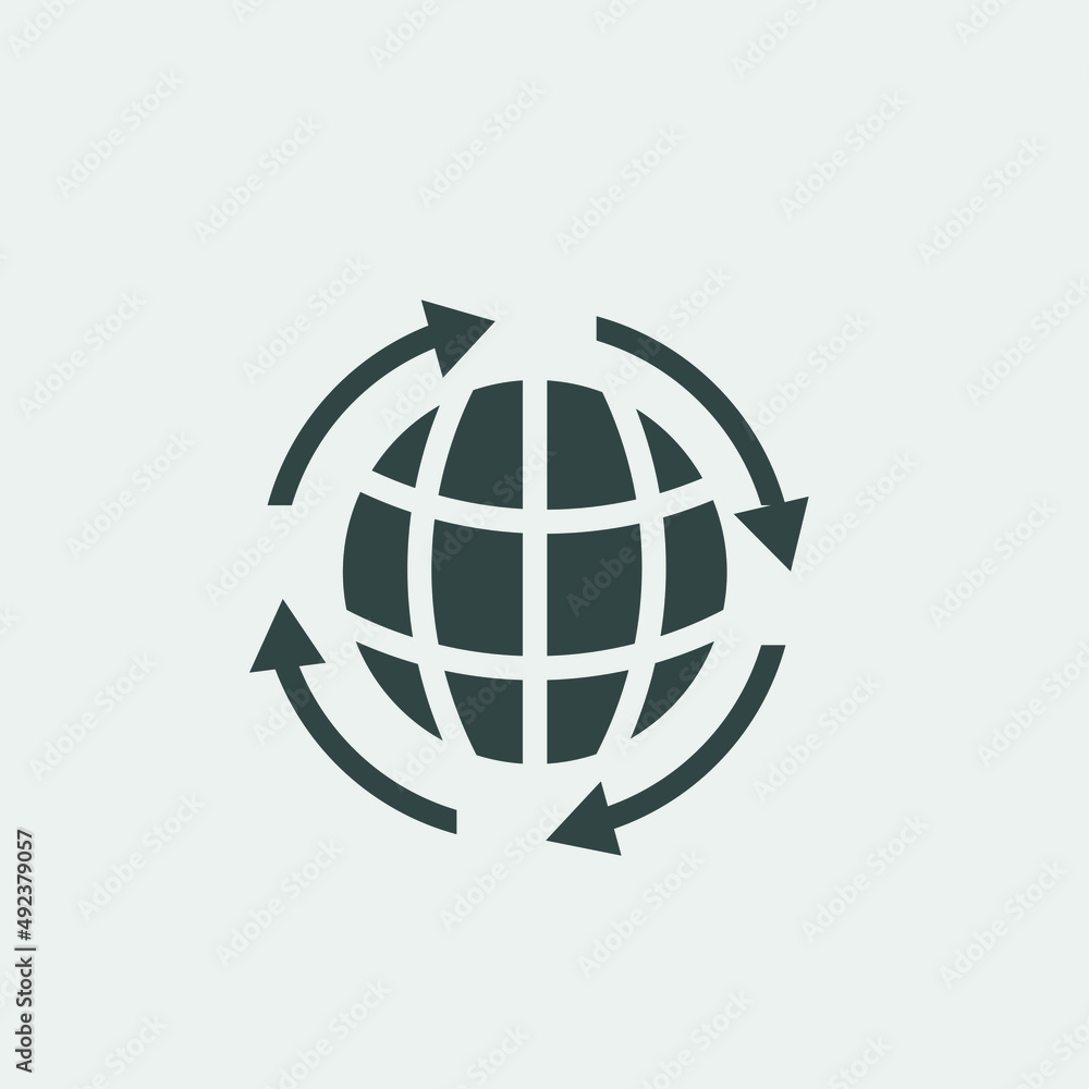 global vector icon illustration sign global vector icon illustration sign
