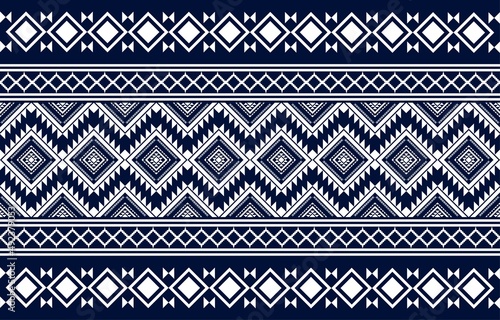 Geometric ethnic oriental seamless pattern traditional Design for background,carpet,wallpaper.clothing,wrapping,Batik fabric,Vector illustration.embroidery style - Sadu, sadou, sadow or sado