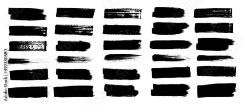 Paintbrush vector collection. Grunge elements, Brush stroke, ink paint brush, grunge lines.