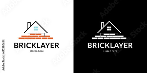 Modern bricklayer logo