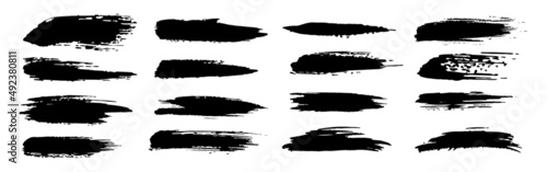 Paintbrush vector collection. Grunge elements, Brush stroke, ink paint brush, grunge lines.