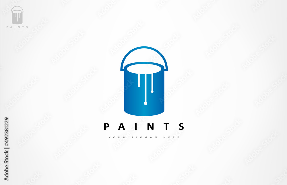 paint can logo vector design Stock Vector Adobe Stock
