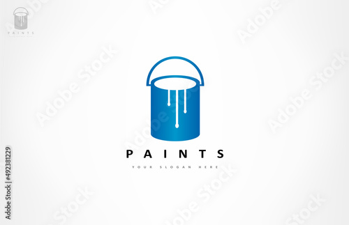 paint can logo vector design