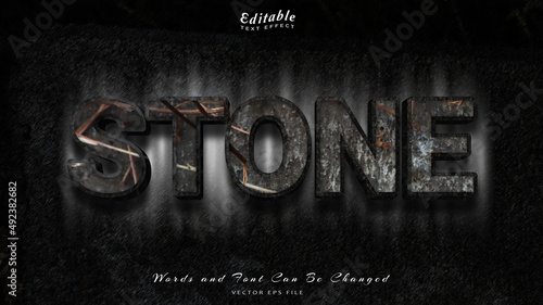 Abstract editable text effect with grunge background