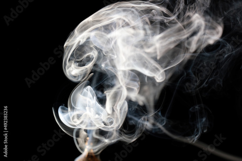 White smoke abstract on black,Abstract white some on black background