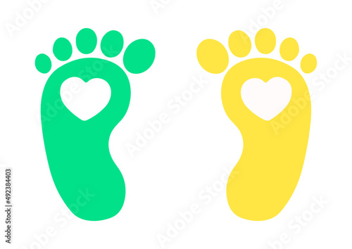 하트 아기 발바닥