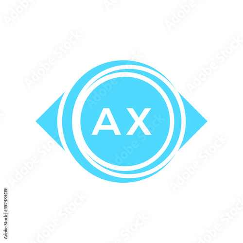 ax letter logo design on white background. ax creative initials letter logo concept. ax letter design. photo