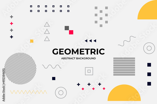 Abstract geometric shapes of colorful modern