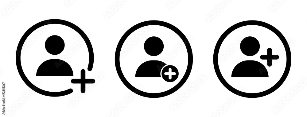 Add new user icon. Design for websites and apps. Vector EPS 10 Add new user icon. Design for websites and apps. Vector EPS 10