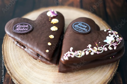 Serce piernikowe w czekoladzie 