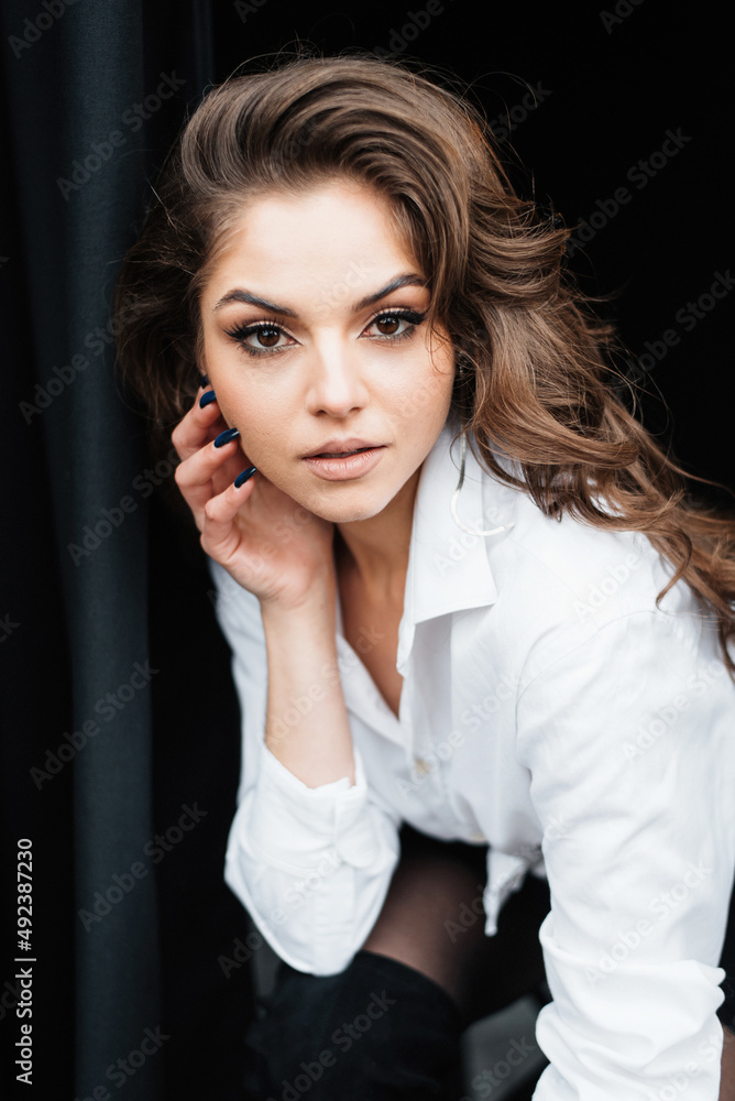 Beautiful thoughtful young european woman portrait Beautiful thoughtful young european woman portrait