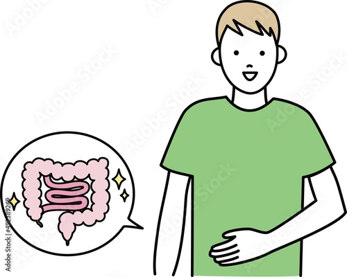腸がきれいな人のイラスト