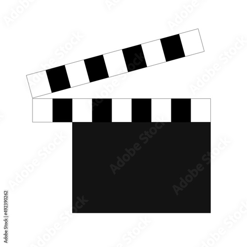 映画撮影用の道具のカチンコ。
