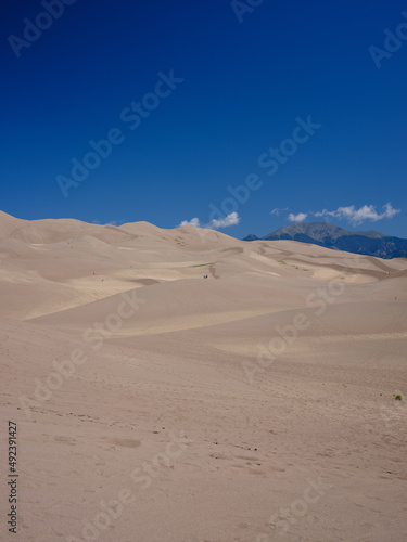 Vertical image of the sand dunes in Colorado