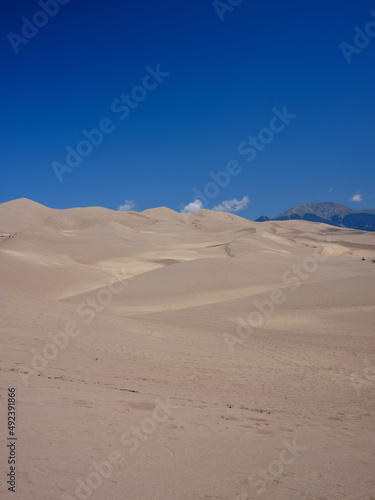 Vertical image of the sand dunes in Colorado