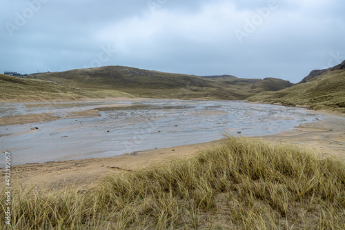 Mangersta Beach on the west coast of the Isle of Lewis in the Outer Hebrides, Scotland photo