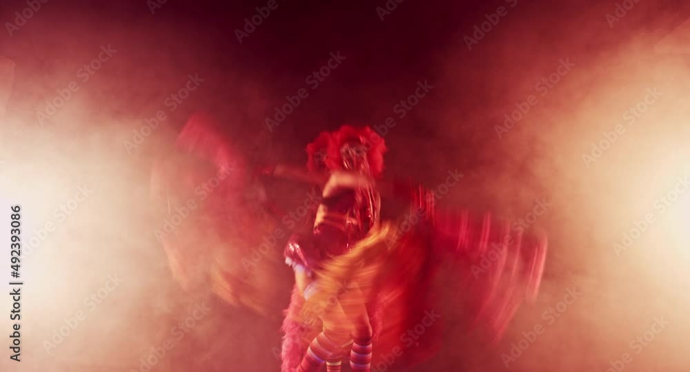 circus performers. clown girls, carnival. halloween circus performers. clown girls, carnival. halloween