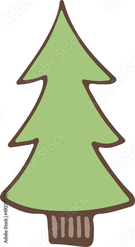 Hand-drawn tree illustration, Travel element, Adventure theme