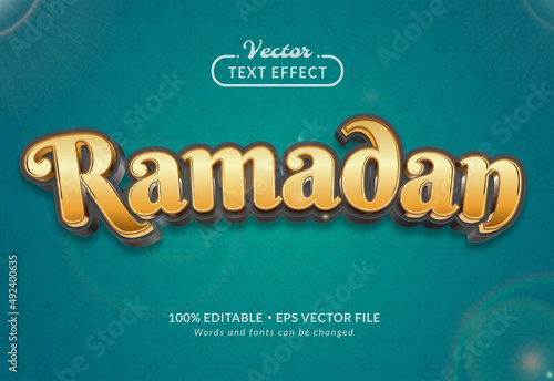 Ramadan Gold Editable Text Effect