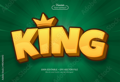 King Yellow 3D Editable Text Effect