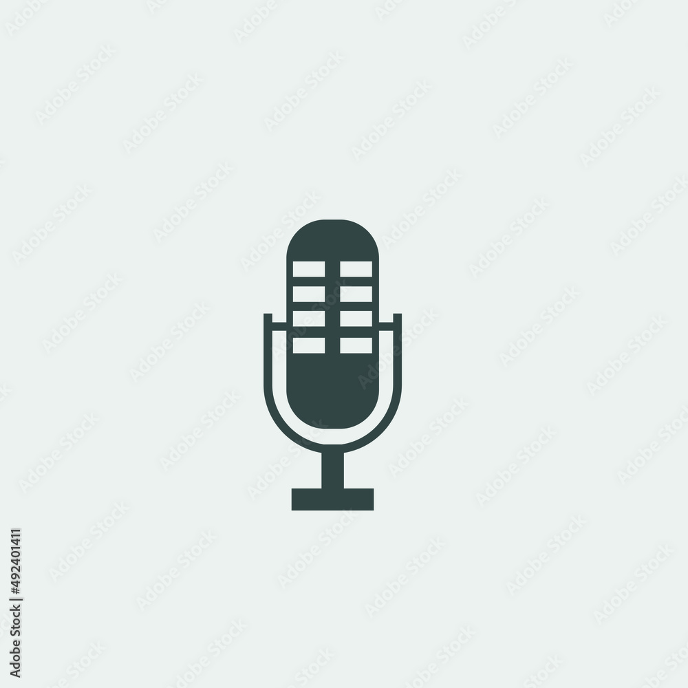 mic vector icon illustration sign mic vector icon illustration sign