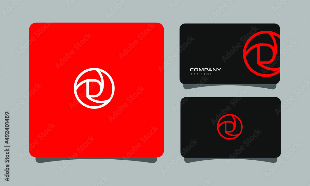 D Circle Basketball Minimalist Logo with Businesscard Design D Circle Basketball Minimalist Logo with Businesscard Design