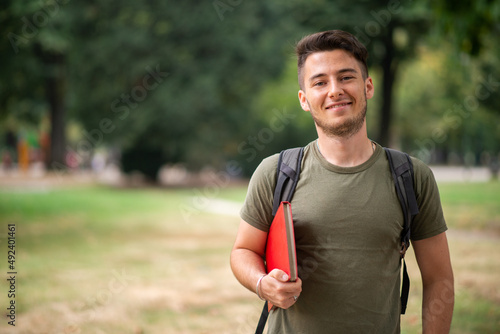 Canvastavla Student at the park