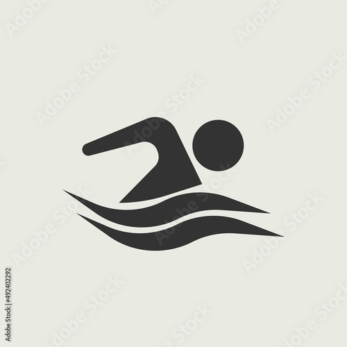 swimming vector icon illustration sign 