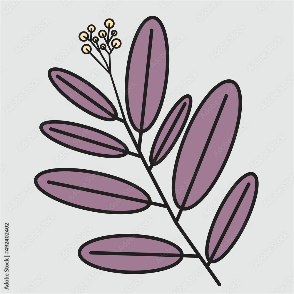 simplicity floral leaf drawing flat design. simplicity floral leaf drawing flat design.