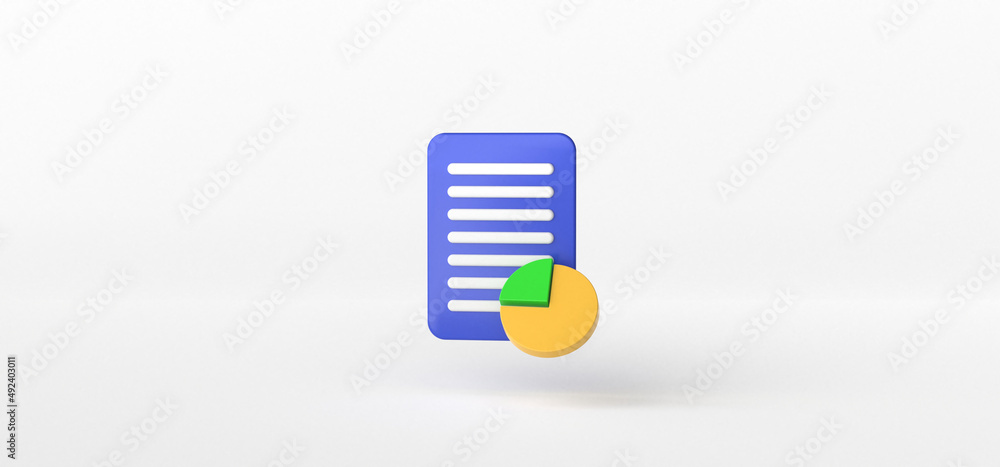 Document and Chart isolate on White background, Graph, Folder, Candlestick, 3d rendering. Document and Chart isolate on White background, Graph, Folder, Candlestick, 3d rendering.
