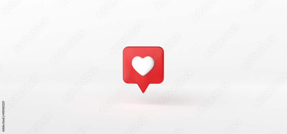 Smartphone and Heart Bubble on isolate background, 3d rendering. Smartphone and Heart Bubble on isolate background, 3d rendering.