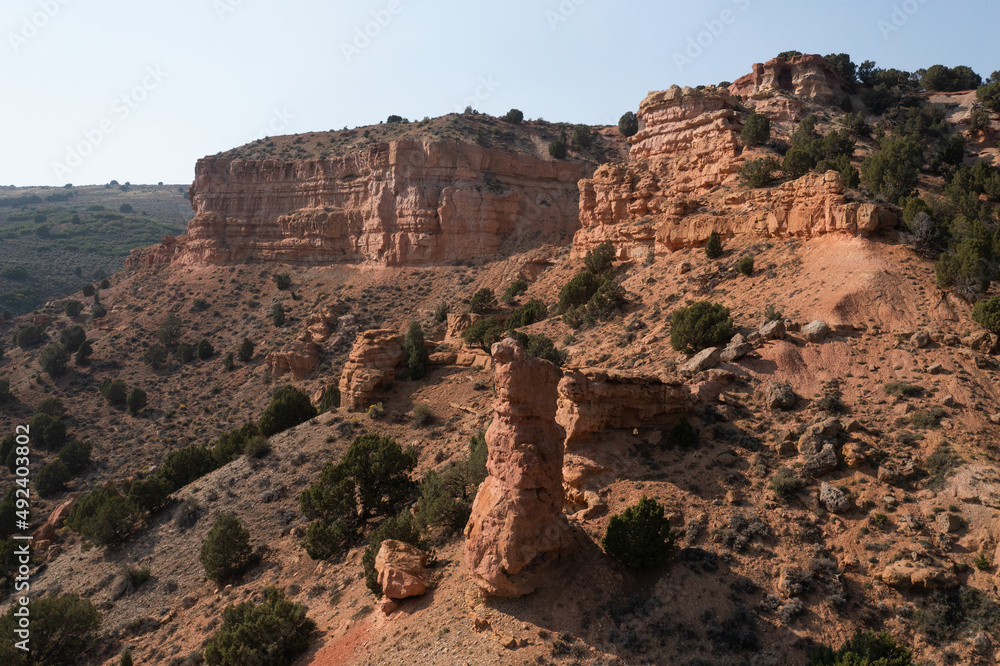 Fototapeta premium Buttes, rocks and mountains in Green River, Wyoming.