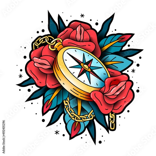 Compass tattoo