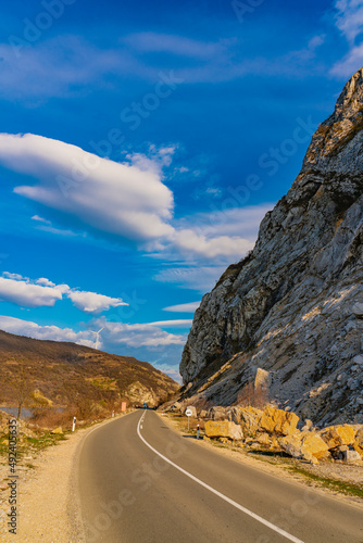 Danube roadway at Djerdap i...