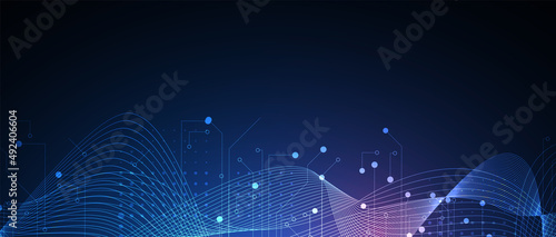 Technology data background, idea of global business solution