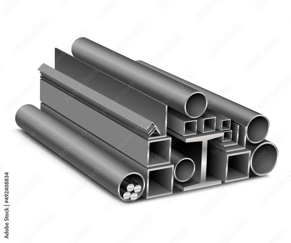 Rolled metal isolated on white Rolled metal isolated on white