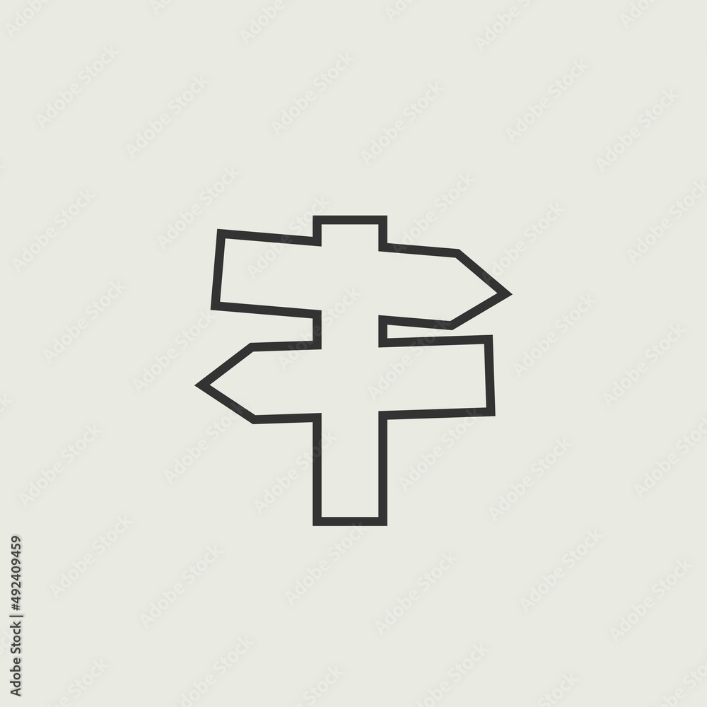 Obraz premium direction icon vector icon illustration sign 