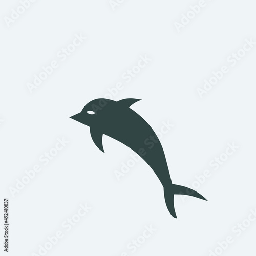 Dolphin  vector icon illustration sign