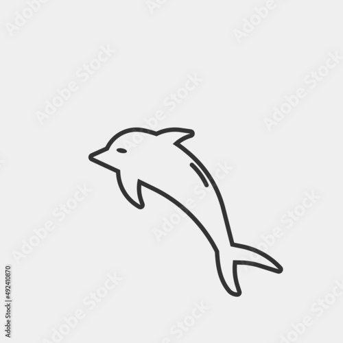 Dolphin  vector icon illustration sign