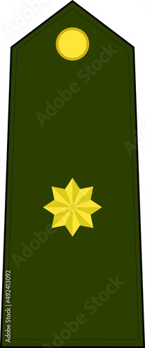 Shoulder pad mark for the COMMANDANT insignia rank in the Spanish Army