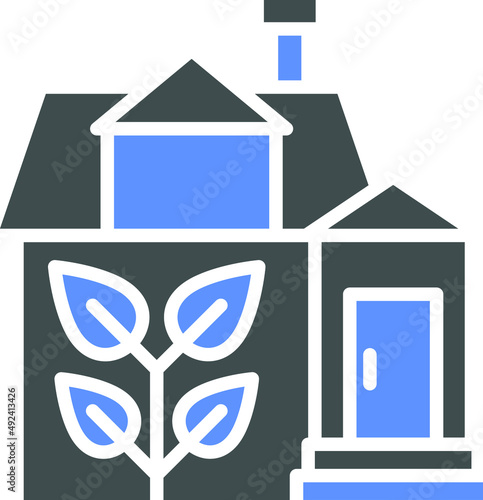 Eco House Icon Style